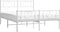 vidaXL - Bedframe - met - hoofd- - en - voeteneinde - metaal - wit - 120 - x - 190 - cm