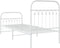vidaXL - Bedframe - met - hoofd- - en - voeteneinde - metaal - wit - 80x200 - cm