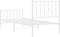 vidaXL - Bedframe - met - hoofd- - en - voeteneinde metaal - wit - 80x200 - cm