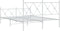 vidaXL - Bedframe - met - hoofd- - en - voeteneinde - metaal - wit - 140x190 - cm