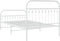 vidaXL - Bedframe - met - hoofd- - en - voeteneinde - metaal - wit - 107x203 - cm