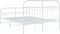 vidaXL - Bedframe - met - hoofd- - en - voeteneinde - metaal - wit - 140x200 - cm