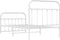 vidaXL - Bedframe - met - hoofd- - en - voeteneinde - metaal - wit - 100x190 - cm