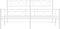 vidaXL - Bedframe - met - hoofd- - en - voeteneinde - metaal - wit - 183x213 - cm