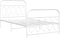 vidaXL - Bedframe - met - hoofd- - en - voeteneinde - metaal - wit - 100x190 - cm