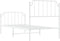 vidaXL - Bedframe - met - hoofd- - en - voeteneinde metaal - wit - 90x200 - cm