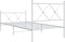 vidaXL - Bedframe - met - hoofd- - en - voeteneinde - metaal - wit - 90x190 - cm