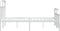 vidaXL - Bedframe - met - hoofd- - en - voeteneinde - metaal - wit - 140x200 - cm