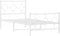 vidaXL - Bedframe - met - hoofd- - en - voeteneinde - metaal - wit - 90x200 - cm