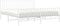 vidaXL - Bedframe - met - hoofd- - en - voeteneinde metaal - wit - 183x213 - cm