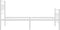 vidaXL - Bedframe - met - hoofd- - en - voeteneinde - metaal - wit - 75x190 - cm