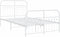 vidaXL - Bedframe - met - hoofd- - en - voeteneinde - metaal - wit - 120x200 - cm