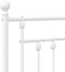 vidaXL - Bedframe - met - hoofd- - en - voeteneinde - metaal - wit - 135x190 - cm