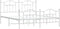 vidaXL - Bedframe - met - hoofd- - en - voeteneinde - metaal - wit - 183x213 - cm