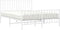 vidaXL - Bedframe - met - hoofd- - en - voeteneinde metaal - wit - 135x190 - cm