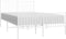 vidaXL - Bedframe - met - hoofd- - en - voeteneinde - metaal - wit - 135x190 - cm