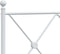 vidaXL - Bedframe - met - hoofd- - en - voeteneinde - metaal - wit - 200x200 - cm
