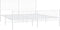 vidaXL - Bedframe - met - hoofd- - en - voeteneinde - metaal - wit - 183x213 - cm