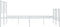 vidaXL - Bedframe - met - hoofd- - en - voeteneinde - metaal - wit - 193x203 - cm