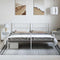 vidaXL - Bedframe - met - hoofd- - en - voeteneinde - metaal - wit - 193x203 - cm