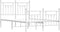 vidaXL - Bedframe - met - hoofd- - en - voeteneinde - metaal - wit - 120 - x - 190 - cm