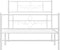 vidaXL - Bedframe - met - hoofd- - en - voeteneinde - metaal - wit - 90x190 - cm
