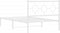 vidaXL - Bedframe - met - hoofd- - en - voeteneinde - metaal - wit - 107x203 - cm