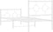 vidaXL - Bedframe - met - hoofd- - en - voeteneinde - metaal - wit - 80x200 - cm