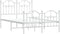 vidaXL - Bedframe - met - hoofd- - en - voeteneinde - metaal - wit - 120x200 - cm