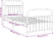 vidaXL - Bedframe - met - hoofd- - en - voeteneinde - metaal - wit - 90x190 - cm