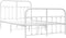 vidaXL - Bedframe - met - hoofd- - en - voeteneinde - metaal - wit - 120 - x - 190 - cm