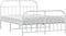 vidaXL - Bedframe - met - hoofd- - en - voeteneinde - metaal - wit - 160x200 - cm