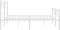 vidaXL - Bedframe - met - hoofd- - en - voeteneinde - metaal - wit - 140x190 - cm