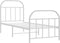 vidaXL - Bedframe - met - hoofd- - en - voeteneinde - metaal - wit - 75x190 - cm