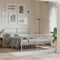 vidaXL - Bedframe - met - hoofd- - en - voeteneinde - metaal - wit - 160x200 - cm