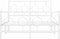 vidaXL - Bedframe - met - hoofd- - en - voeteneinde - metaal - wit - 120 - x - 190 - cm