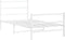 vidaXL - Bedframe - met - hoofd- - en - voeteneinde metaal - wit - 100x200 - cm