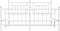 vidaXL - Bedframe - met - hoofd- - en - voeteneinde - metaal - wit - 183x213 - cm