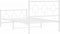 vidaXL - Bedframe - met - hoofd- - en - voeteneinde - metaal - wit - 100x190 - cm