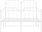vidaXL - Bedframe - met - hoofd- - en - voeteneinde metaal - wit - 120x190 - cm