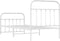 vidaXL - Bedframe - met - hoofd- - en - voeteneinde - metaal - wit - 90x200 - cm