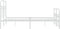 vidaXL - Bedframe - met - hoofd- - en - voeteneinde - metaal - wit - 120 - x - 190 - cm