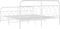 vidaXL - Bedframe - met - hoofd- - en - voeteneinde - metaal - wit - 183x213 - cm