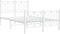 vidaXL - Bedframe - met - hoofd- - en - voeteneinde - metaal - wit - 120 - x - 190 - cm