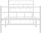 vidaXL - Bedframe - met - hoofd- - en - voeteneinde - metaal - wit - 90x200 - cm
