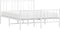 vidaXL - Bedframe - met - hoofd- - en - voeteneinde - metaal - wit - 135x190 - cm