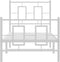 vidaXL - Bedframe - met - hoofd- - en - voeteneinde - metaal - wit - 75x190 - cm