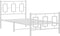 vidaXL - Bedframe - met - hoofd- - en - voeteneinde - metaal - wit - 90x190 - cm