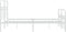 vidaXL - Bedframe - met - hoofd- - en - voeteneinde - metaal - wit - 140x190 - cm