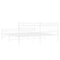 vidaXL - Bedframe - met - hoofd- - en - voeteneinde - metaal - wit - 193x203 - cm
